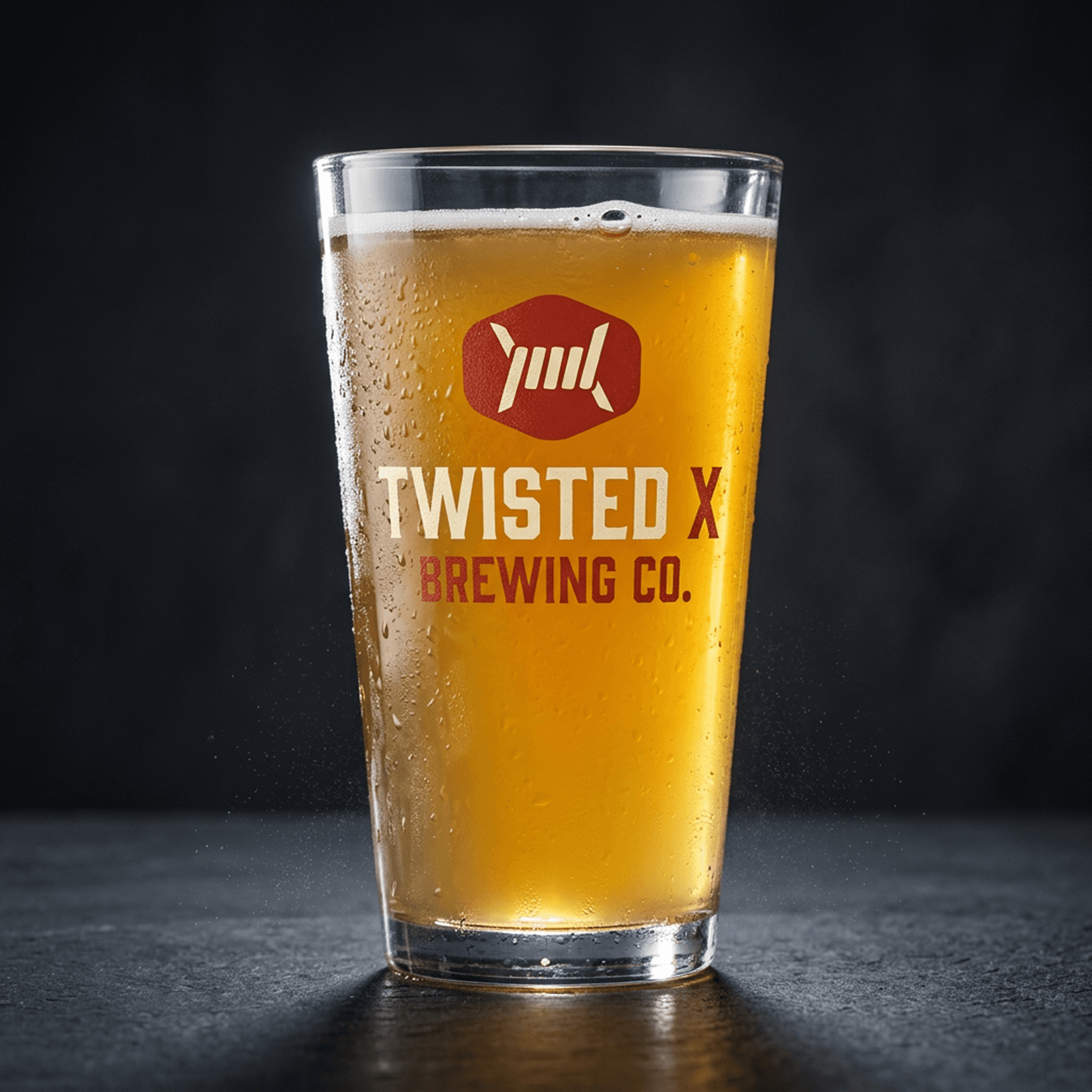 Twisted X Pint Glass